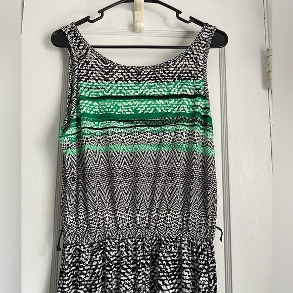Fever Maxi Sleeveless Jungle Green Color Summer Dress, Size: Small - Picture 3 of 10